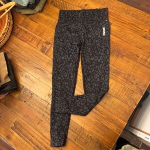 GYMSHARK Black Leopard Seamless Leggings